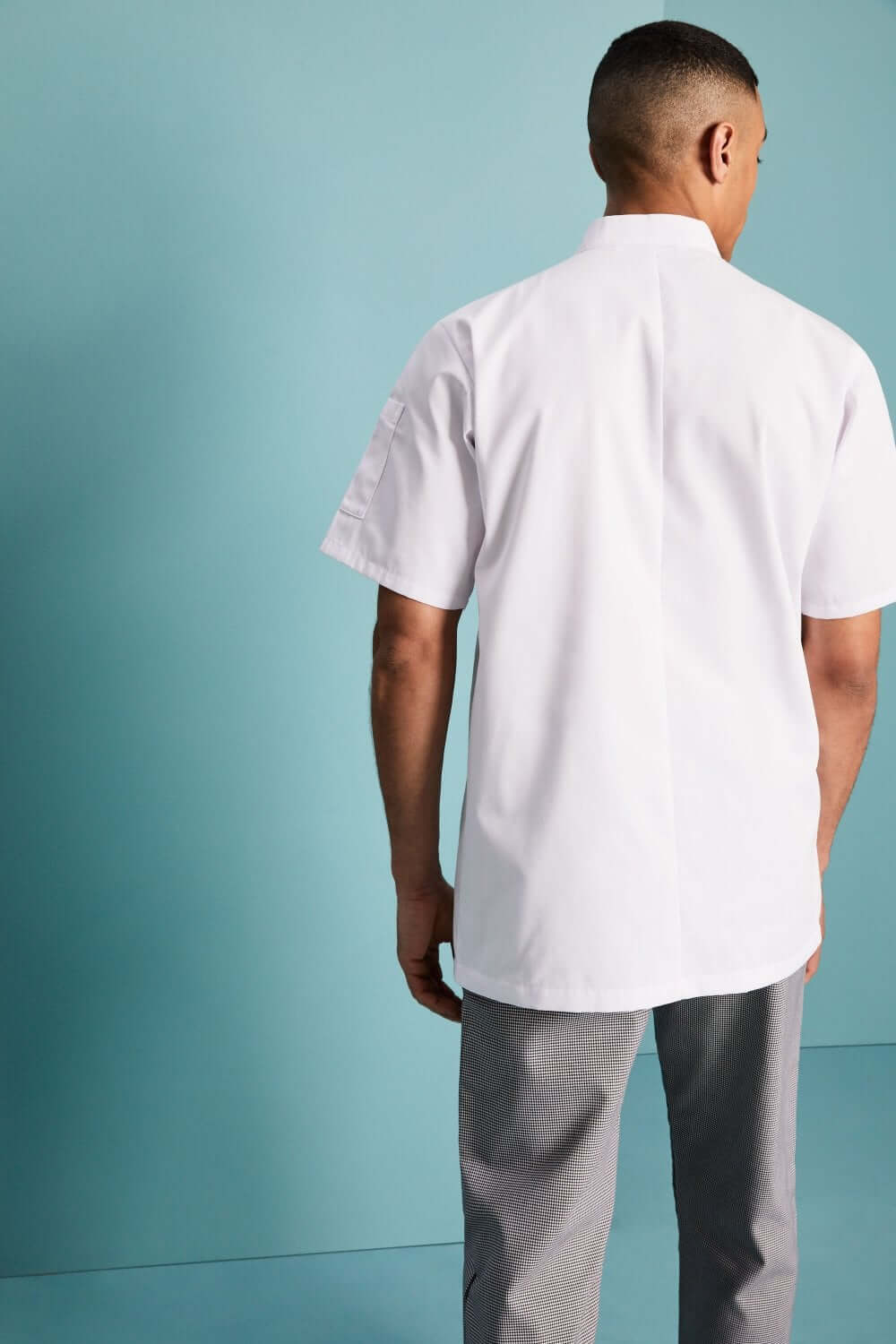 Unisex Short Sleeve Reversible Front Chef Jacket - Image 2