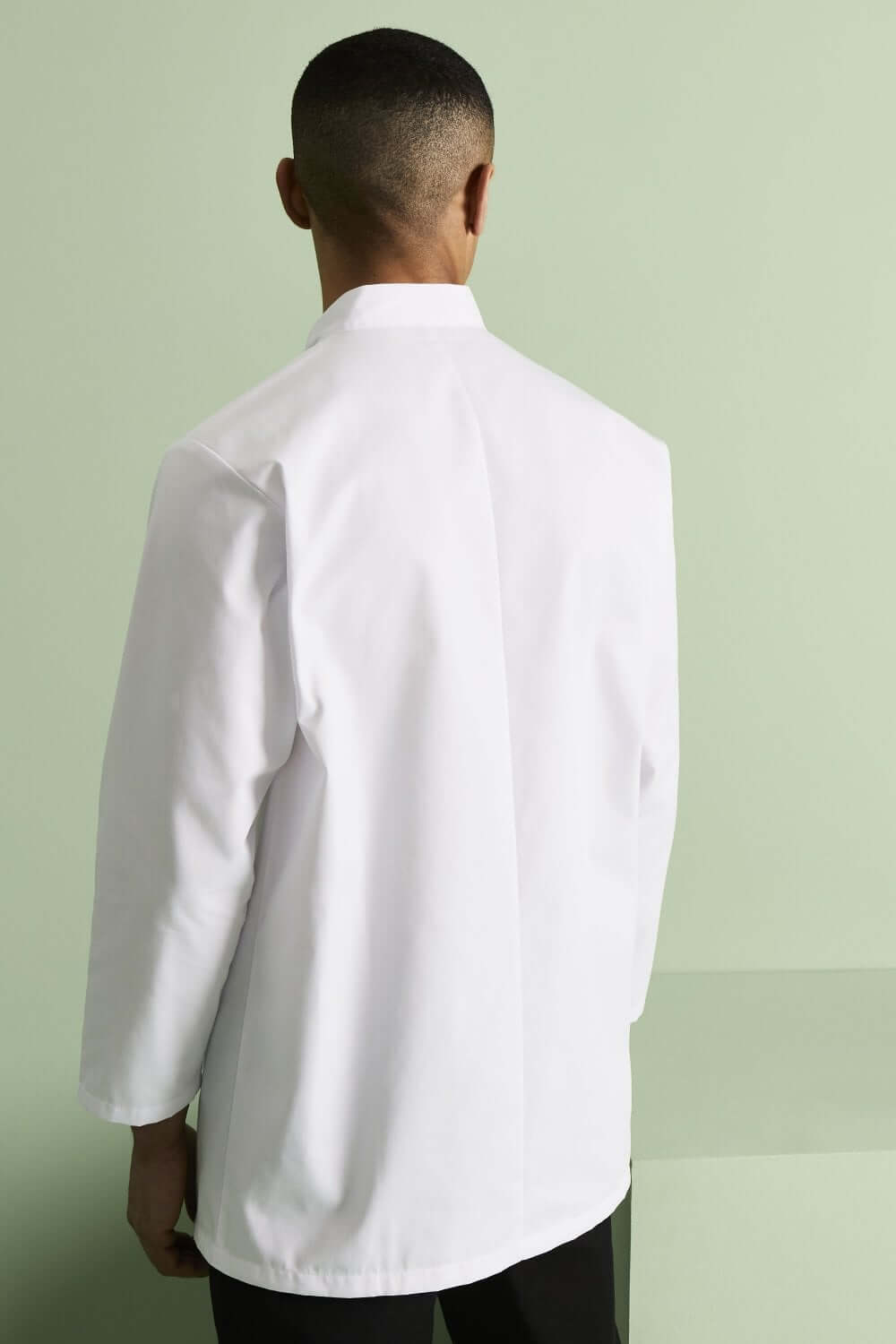 Unisex valge kokajakk trukkidega, pikkade varrukatega - Image 2