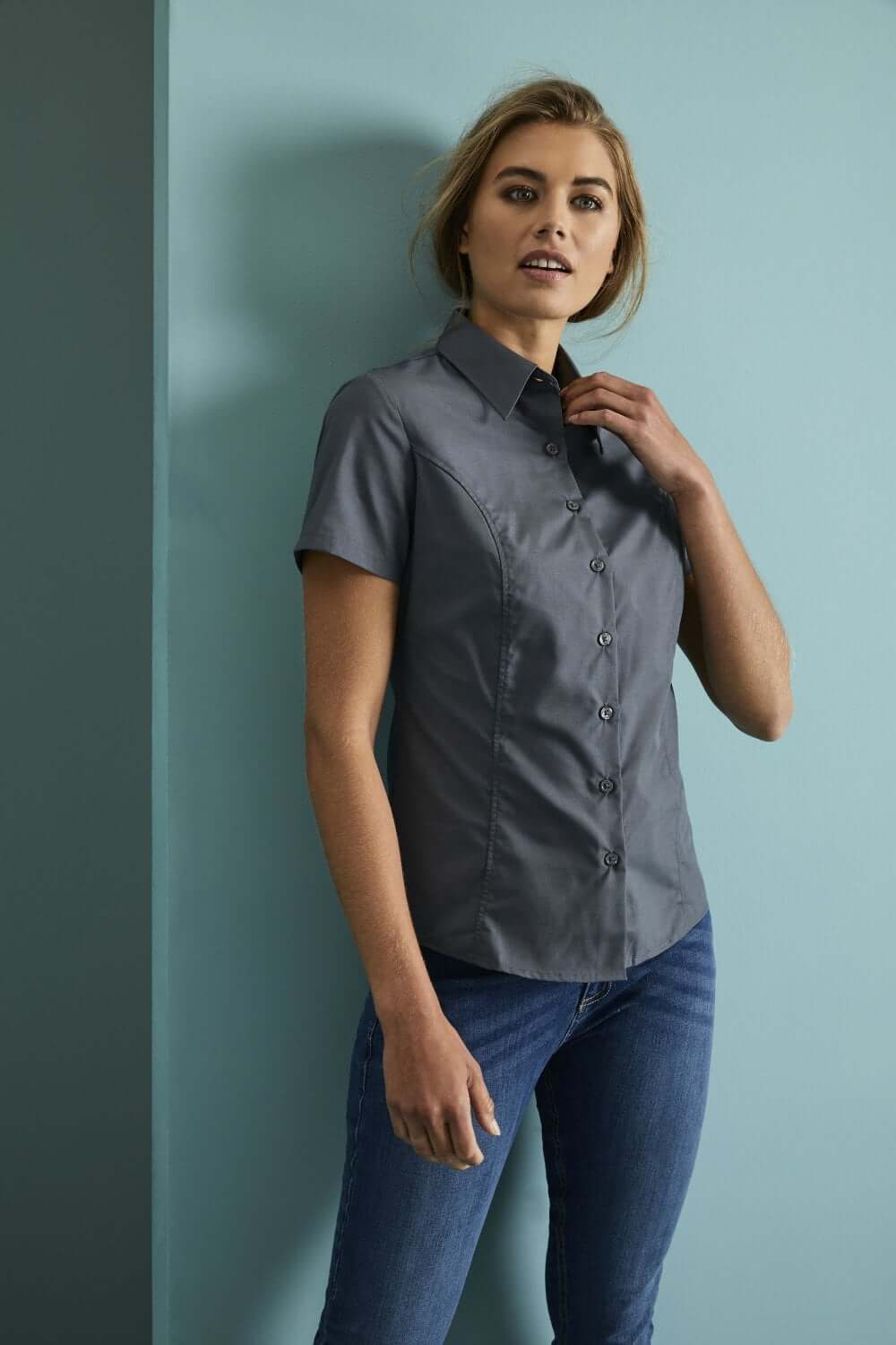 Simon Jersey lühikeste varrukatega pluus naistele - Image 19