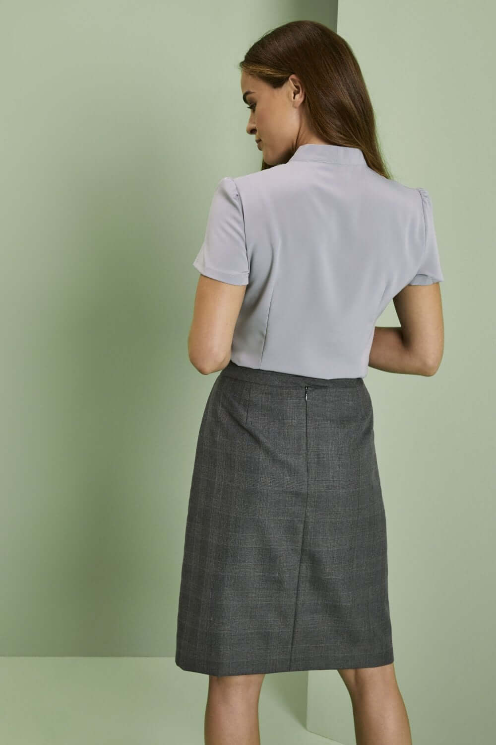 Seotud kaelusega ühevärviline pluus - Image 12