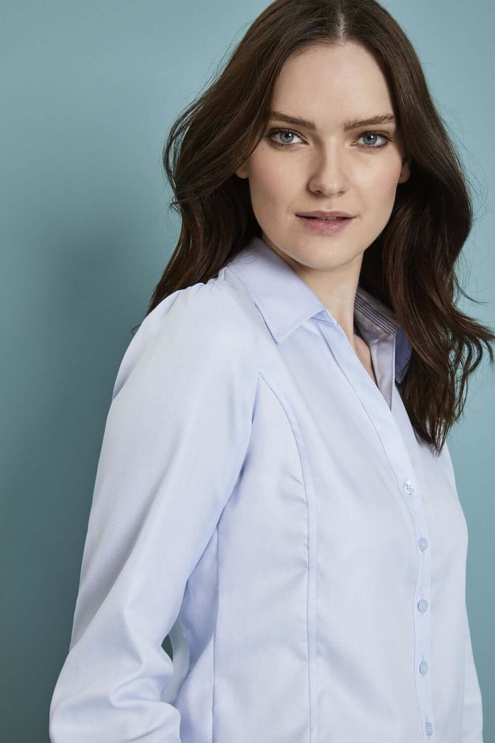 Prestige Herringbone 100% puuvillane pluus naistele - Image 4