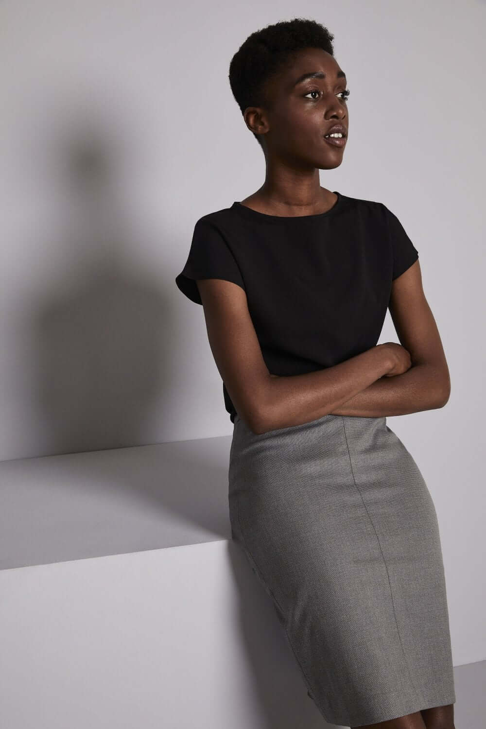 Paatkaelusega ühevärviline siidkrepp pluus - Image 4