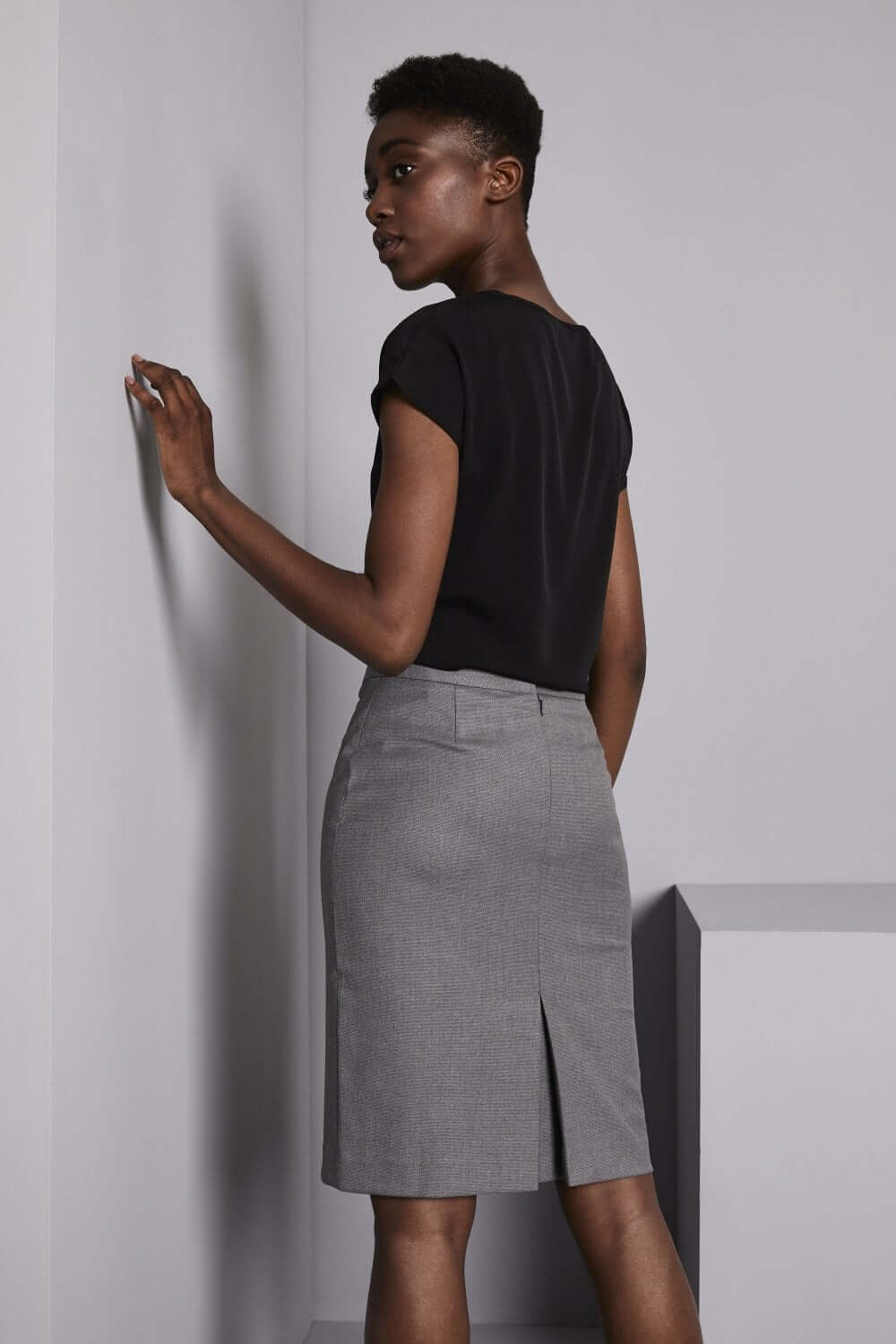 Paatkaelusega ühevärviline siidkrepp pluus - Image 3