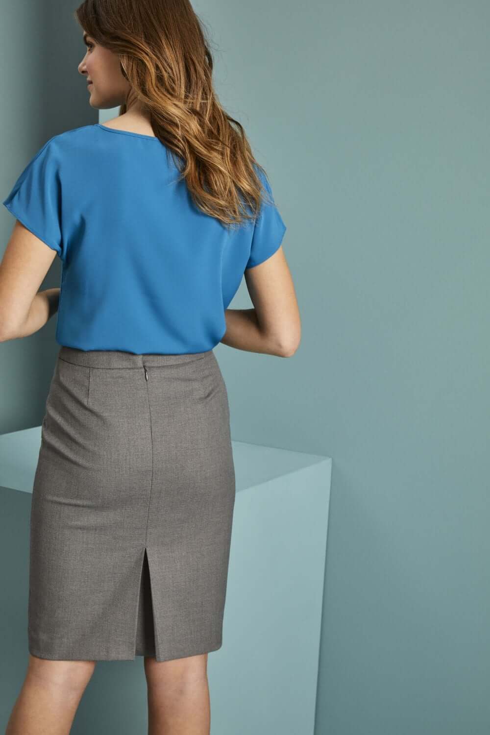 Paatkaelusega ühevärviline siidkrepp pluus - Image 6