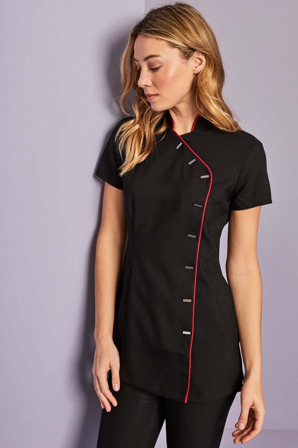 Asümeetriline tuunika värvilise kandiga - Image 12