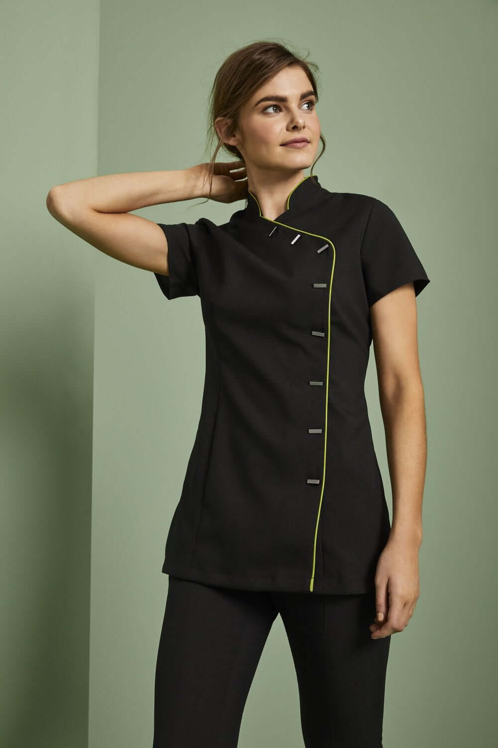 Asümeetriline tuunika värvilise kandiga - Image 6