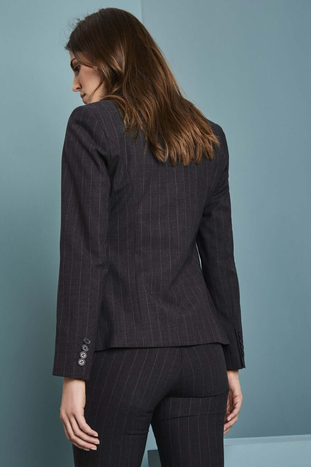 Qualitas triibuline kahe nööbiga jakk naistele - Image 2