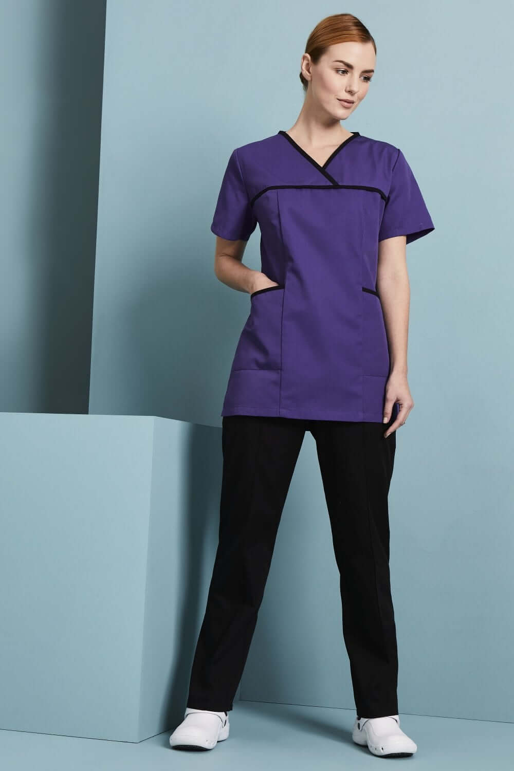 Ladies Flat Front Trousers - Image 3