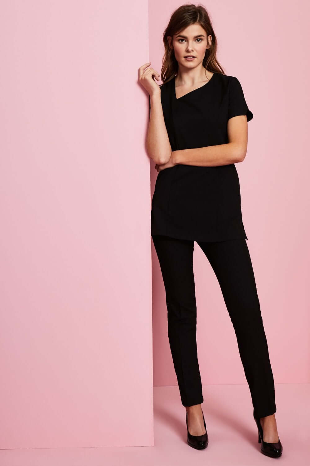 Slim-fit püksid naistele, õmblemata alaäärega - Image 4