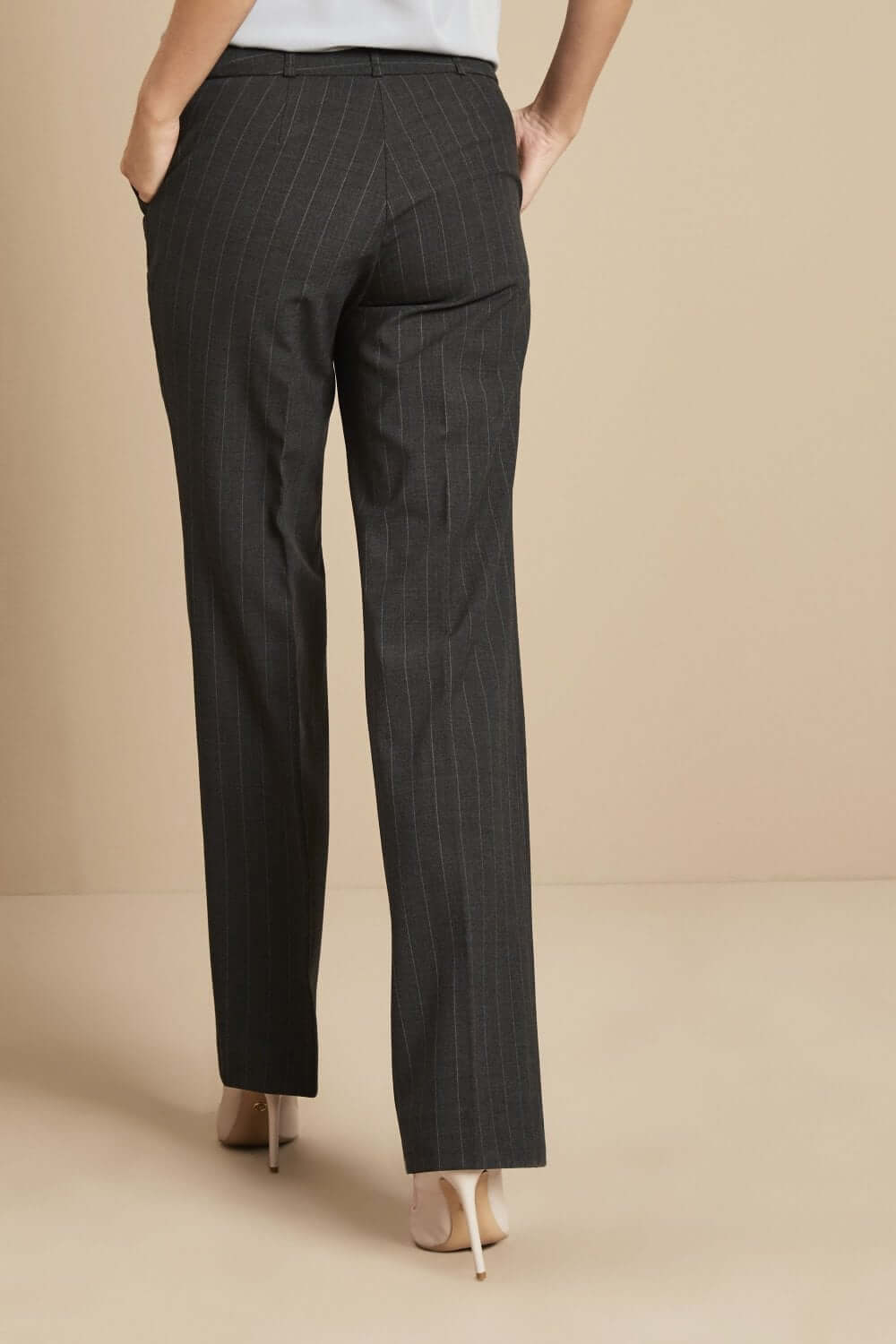 Qualitas Straight Leg Striped Trousers for Women - Image 6