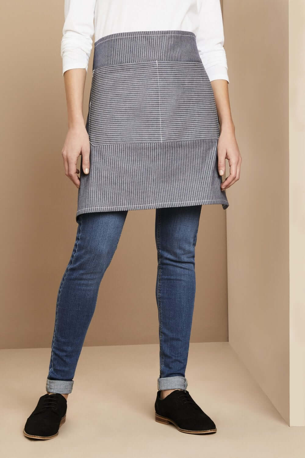 Denim triibuline lühike põll - Image 5