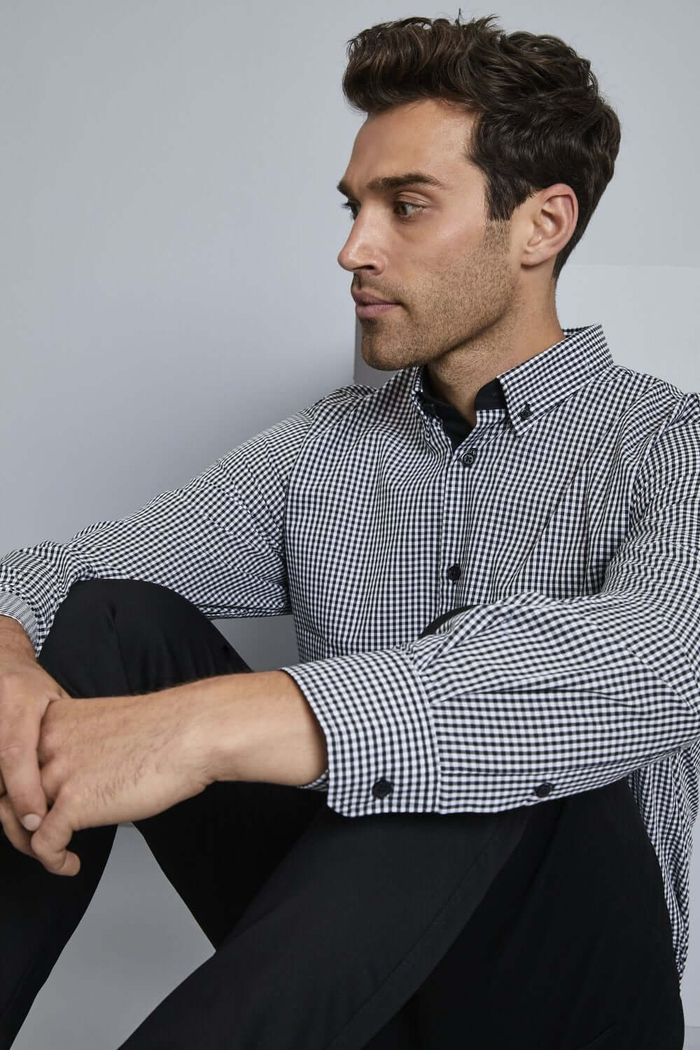 Simon Jersey ruuduline särk meestele - Image 4