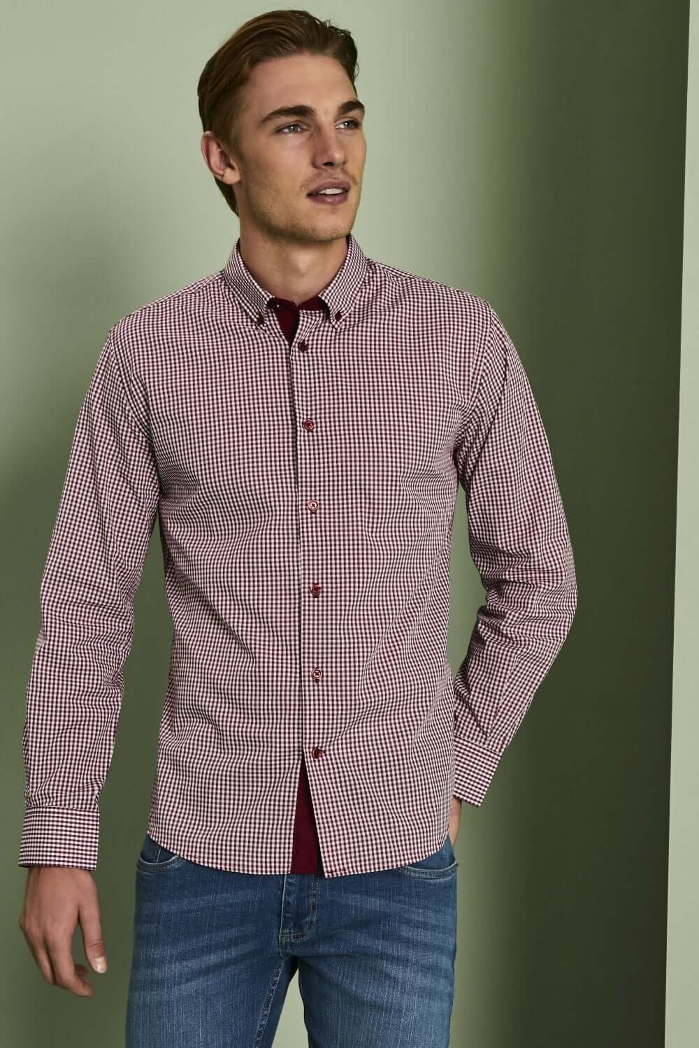 Simon Jersey ruuduline särk meestele - Image 13