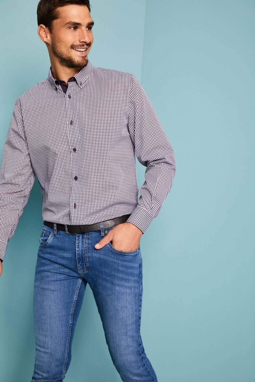 Simon Jersey ruuduline särk meestele - Image 16