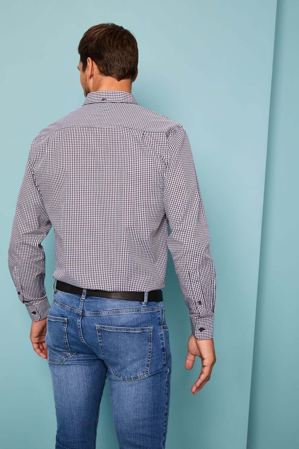 Simon Jersey ruuduline särk meestele - Image 15