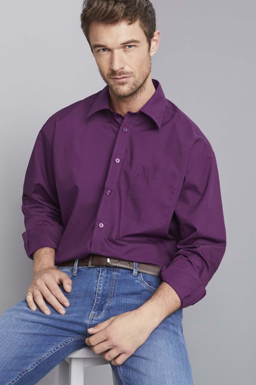 Simon Jersey pikkade varrukatega särk meestele - Image 6