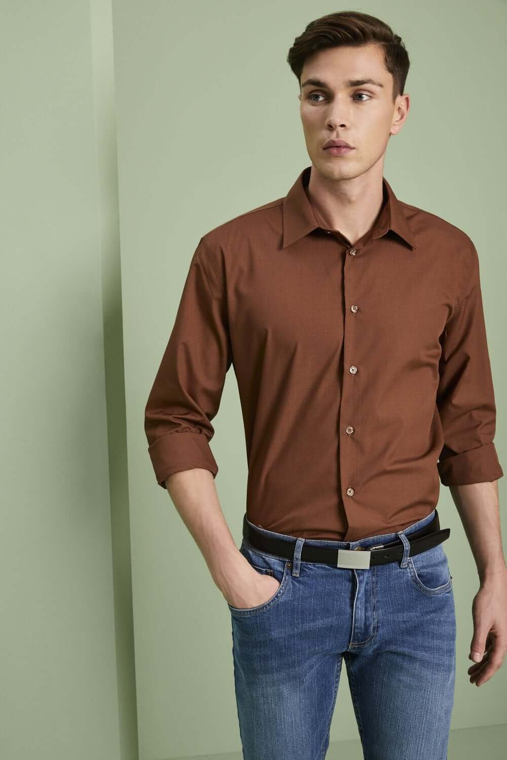 Simon Jersey pikkade varrukatega särk meestele - Image 18