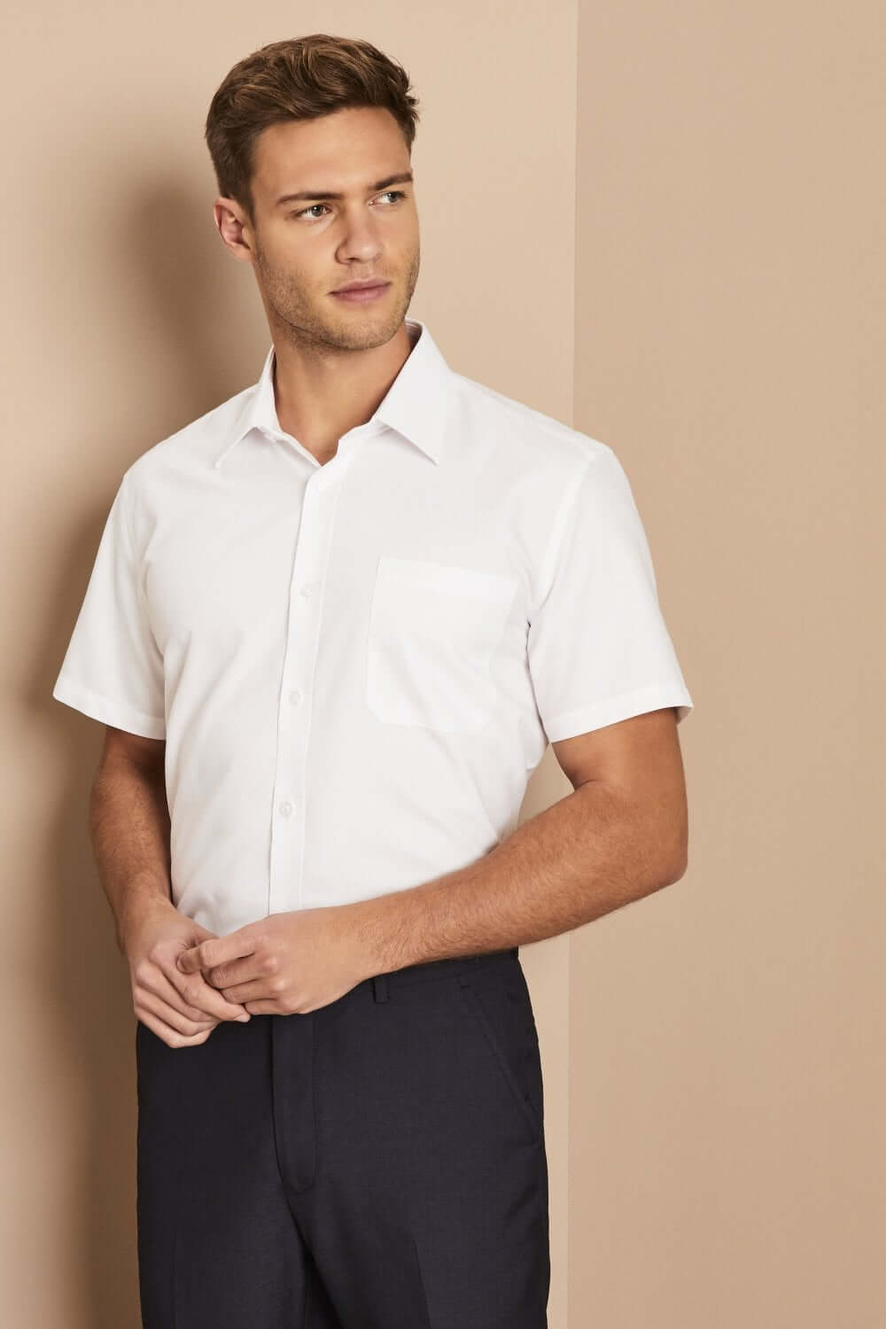 Oxford lühikeste varrukatega särk meestele