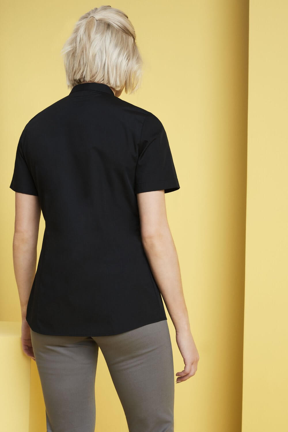 Mandarin krae ja lühikeste varrukatega pluus naistele - Image 3