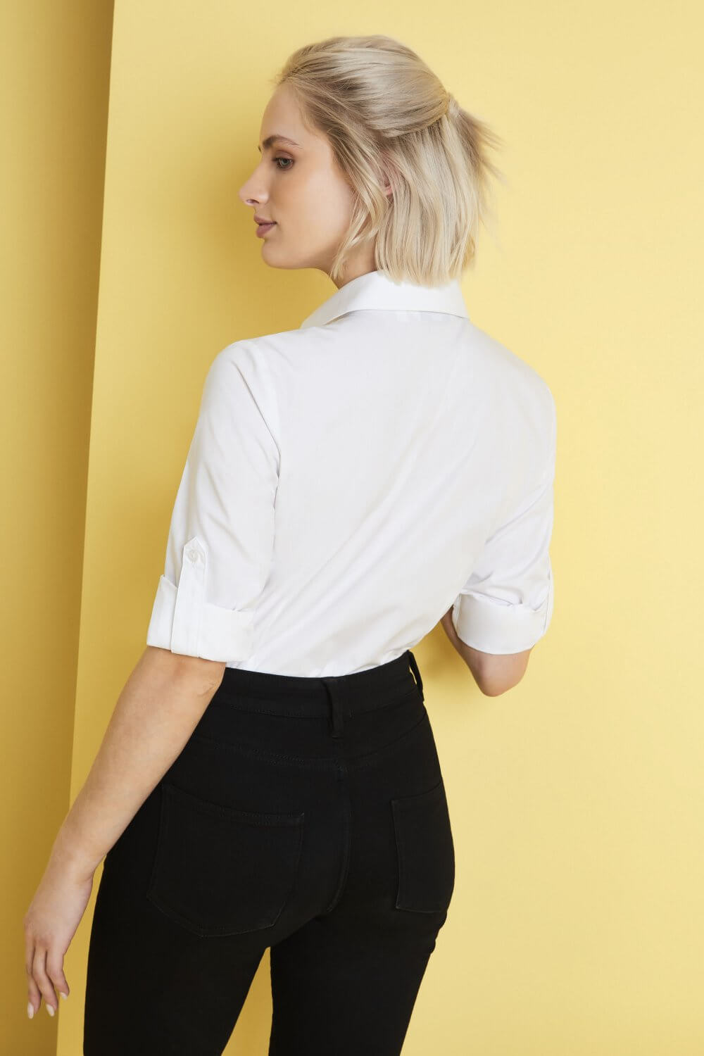 Roll-up varrukatega pluus naistele - Image 3