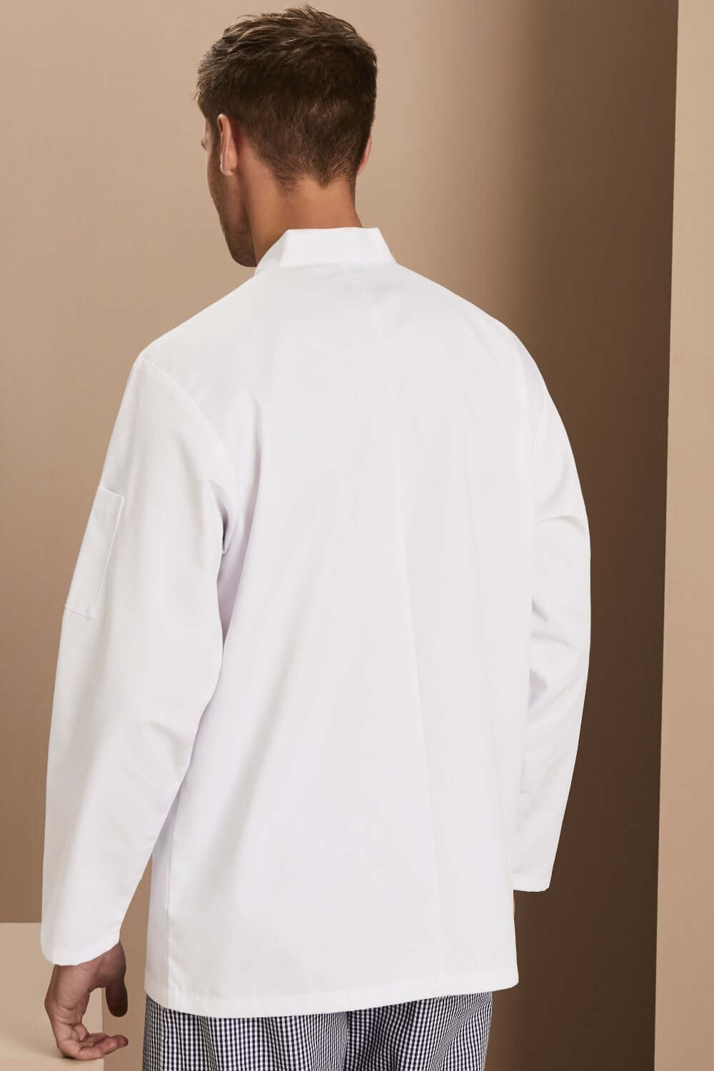 Kuuma köögi kokajakk, nööpide ja pikkade varrukatega - Image 2