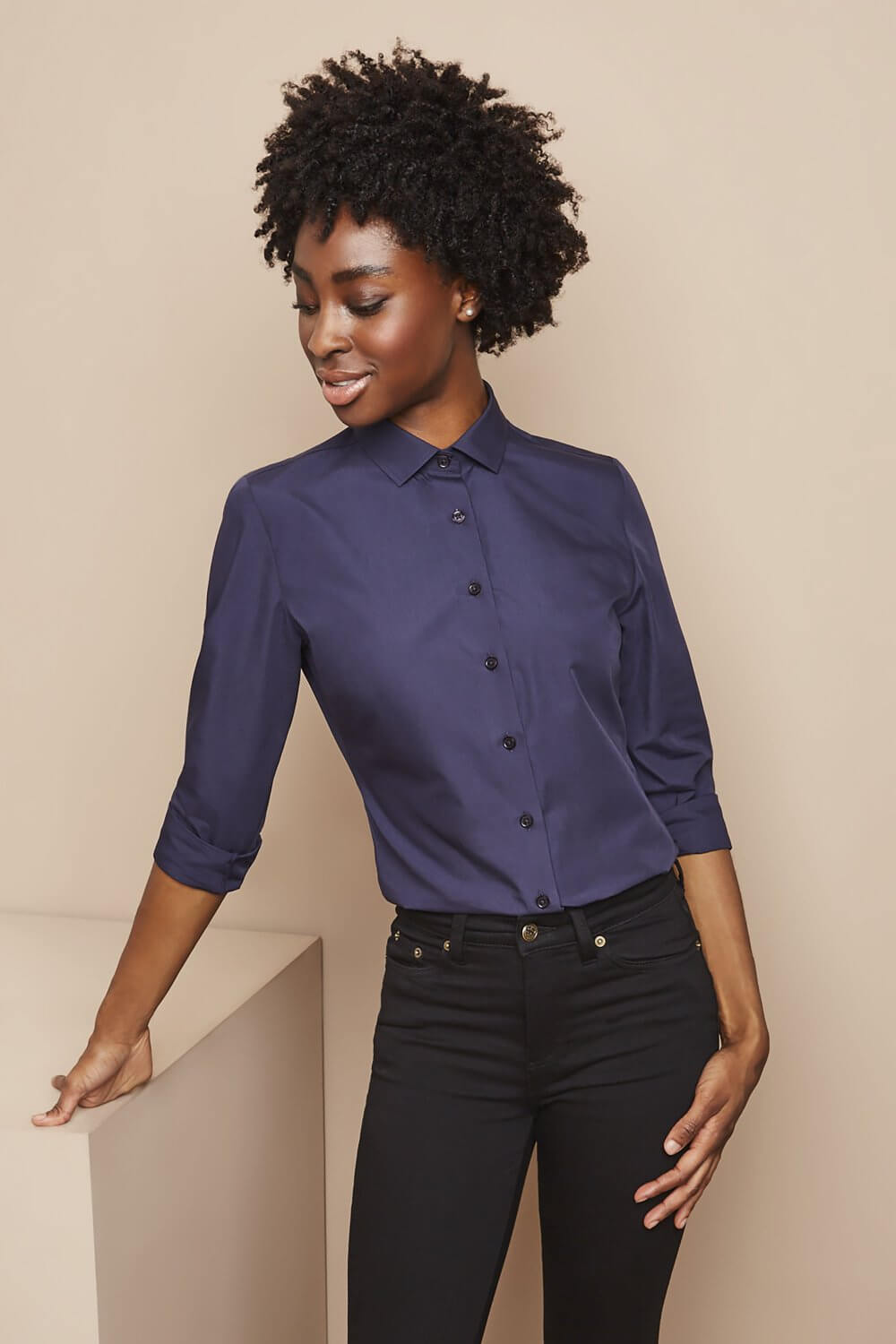 Naiste pikkade varrukatega fit või regular pluus