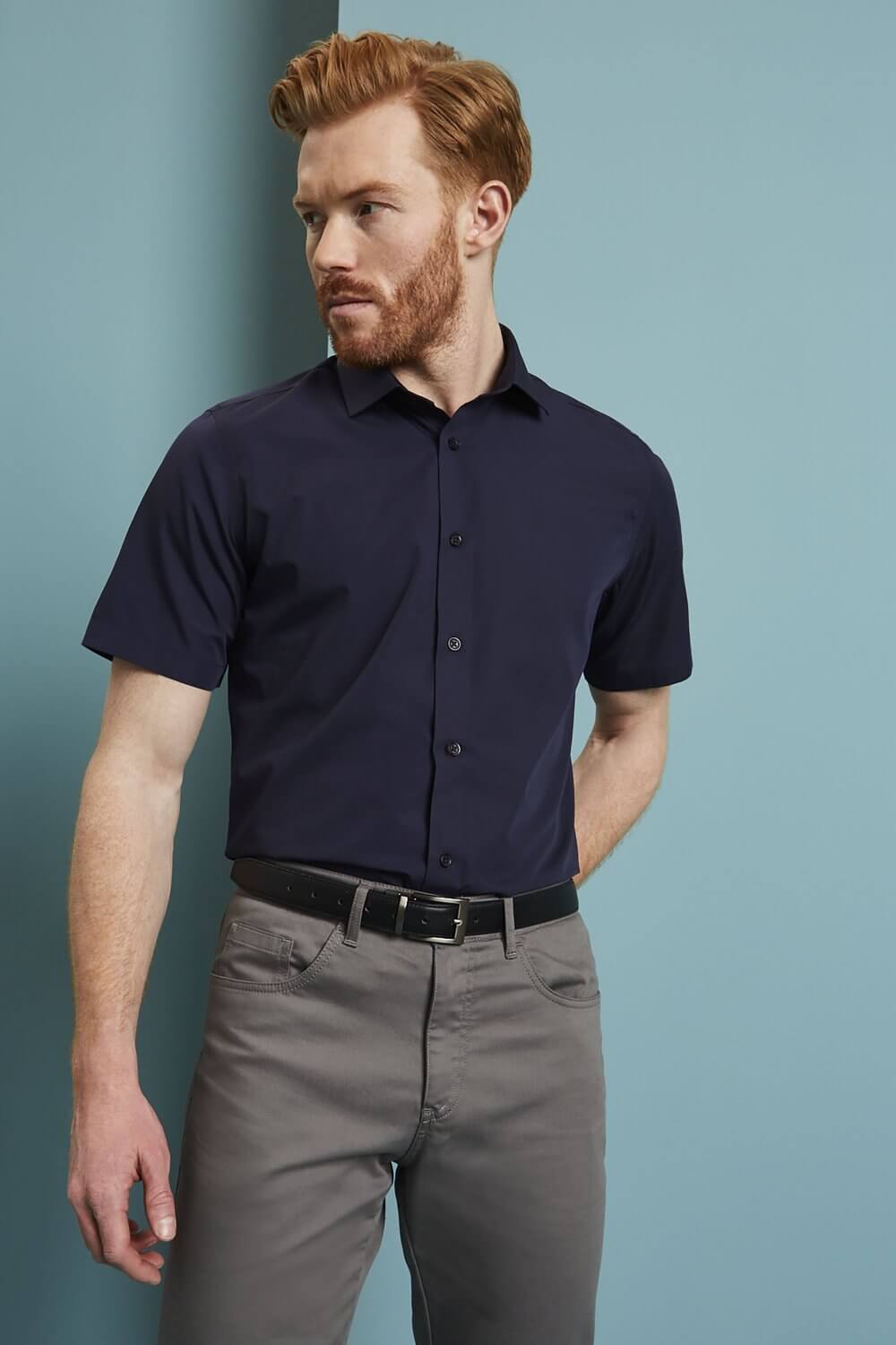 Meeste lühikeste varrukatega fit või regular särk - Image 7