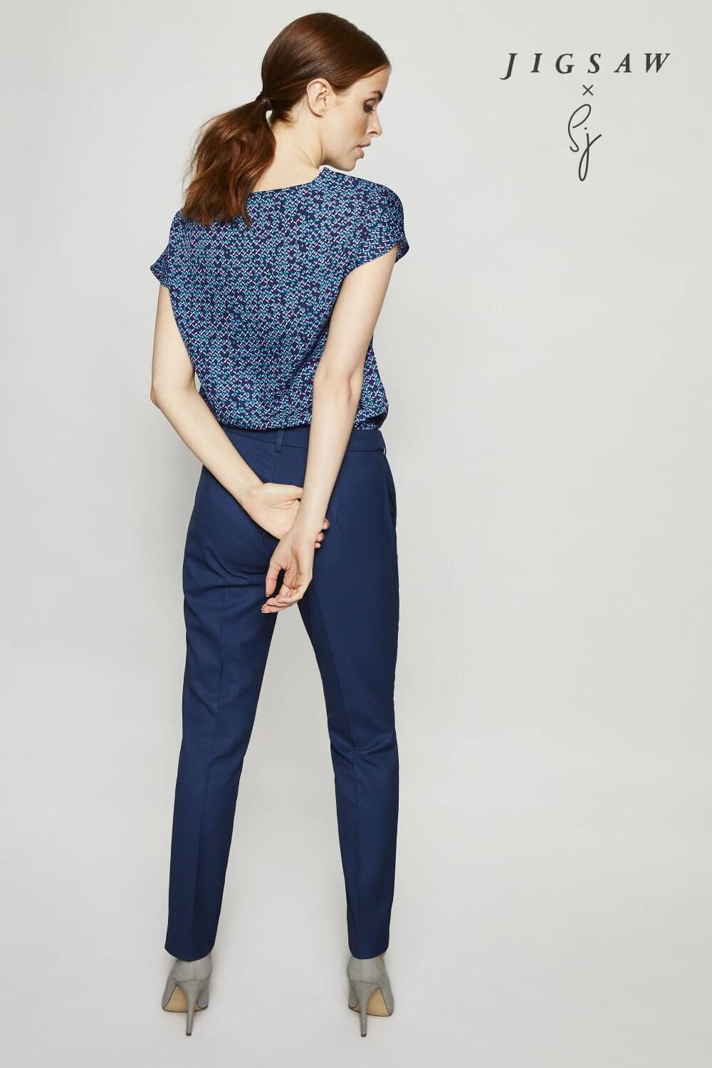 Jigsaw X SJ paatkaelusega mustriline pluus naistele - Image 4