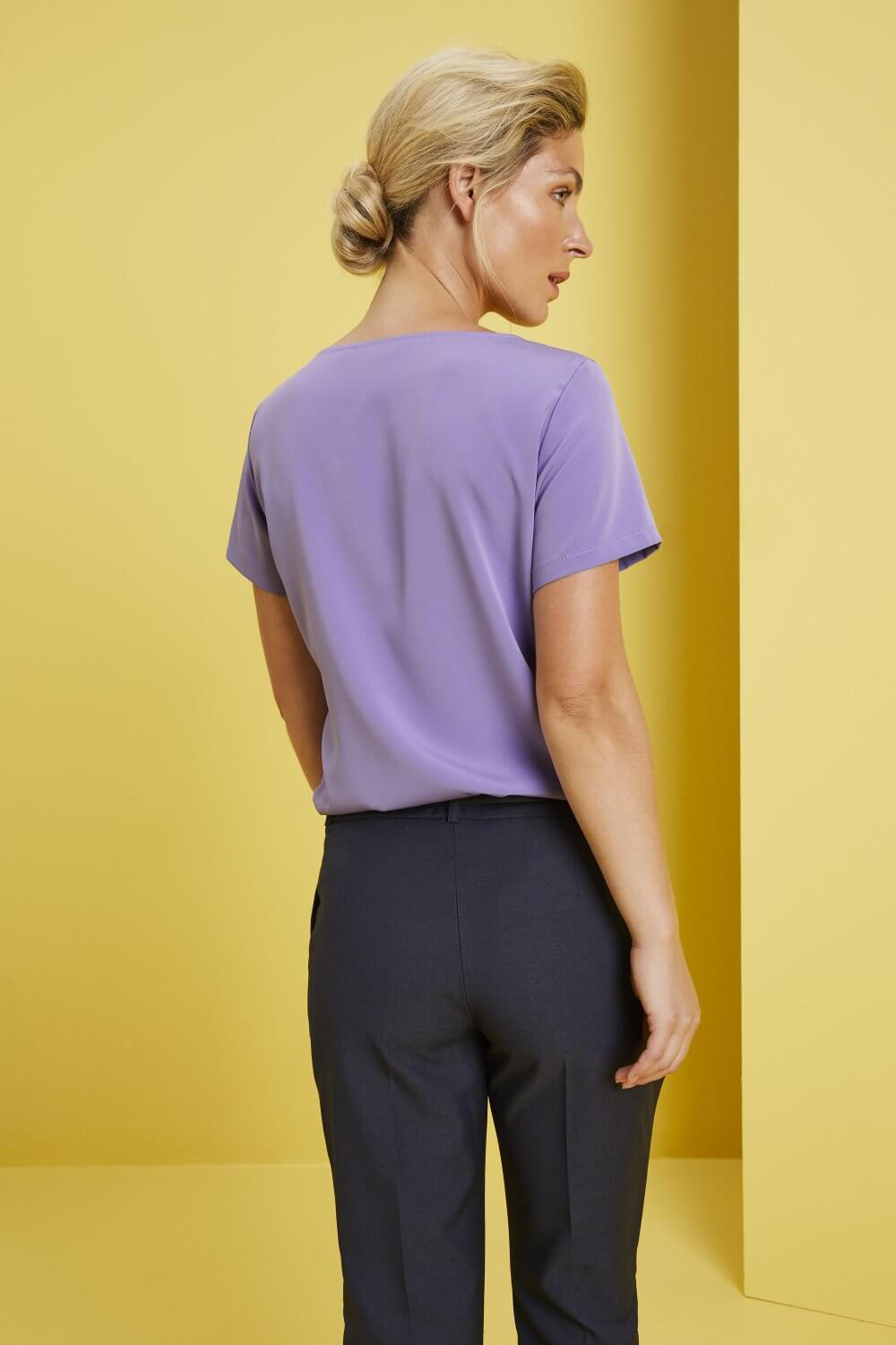 Ühevärviline kroogitud kaelusega pluus naistele - Image 7