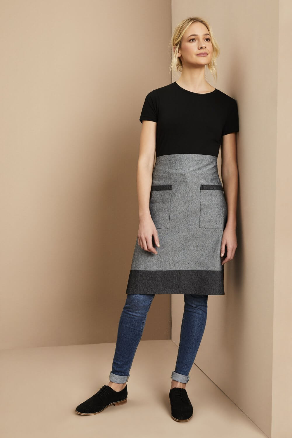 Denim hall poolpikk põll - Image 3