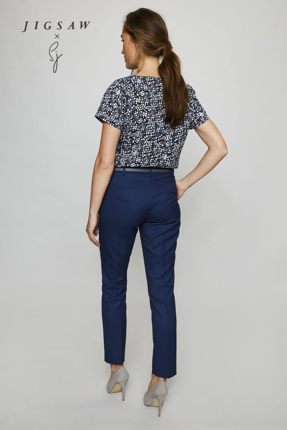 Jigsaw X SJ kroogitud kaelusega mustriline pluus naistele - Image 8