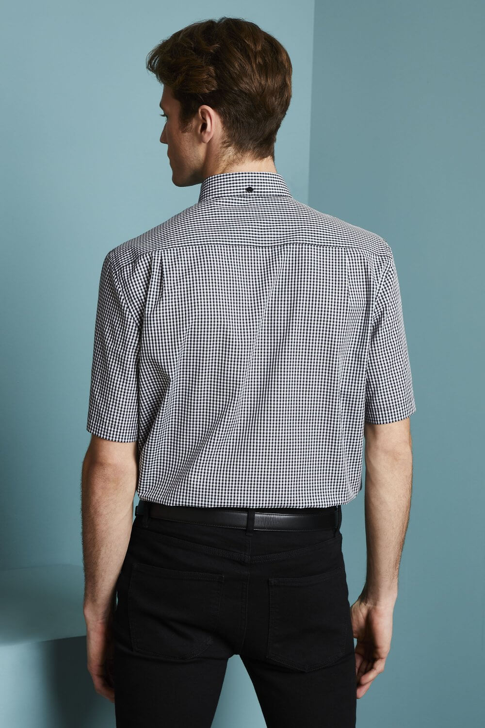 Meeste lühikeste varrukatega ruuduline särk - Image 5