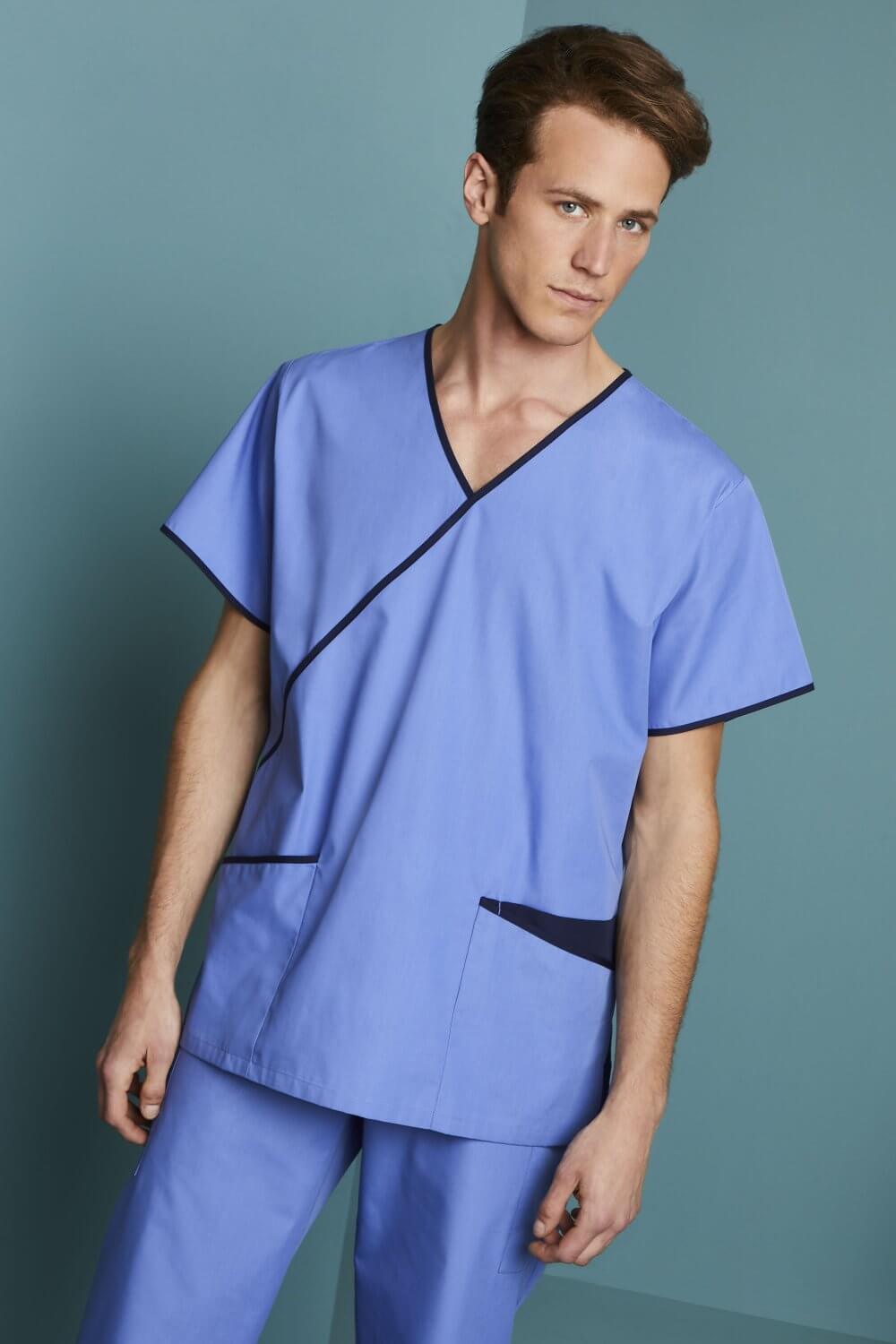 Meeste Mock-Wrap scrub meditsiinituunika - Image 2