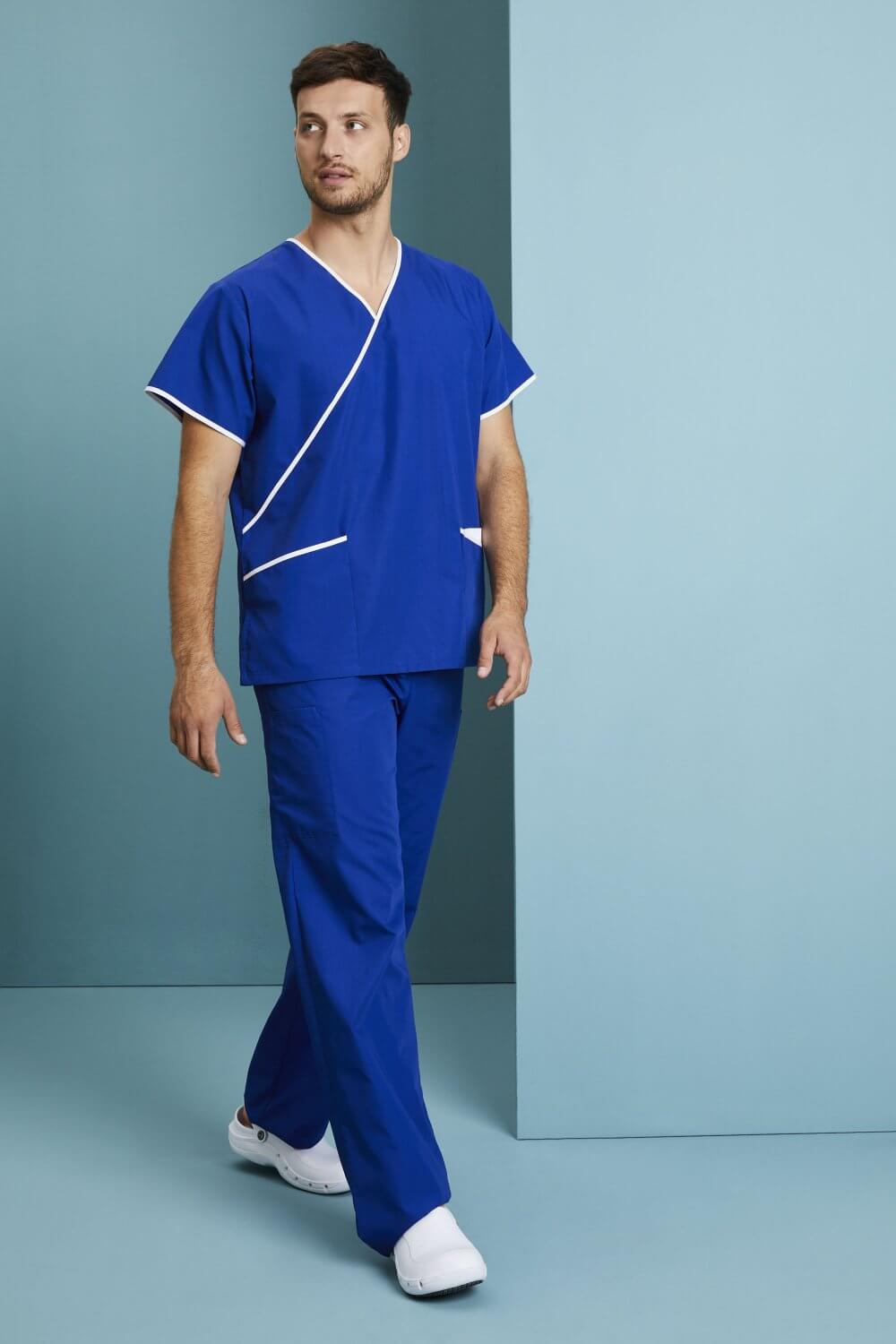 Meeste Mock-Wrap scrub meditsiinituunika - Image 10