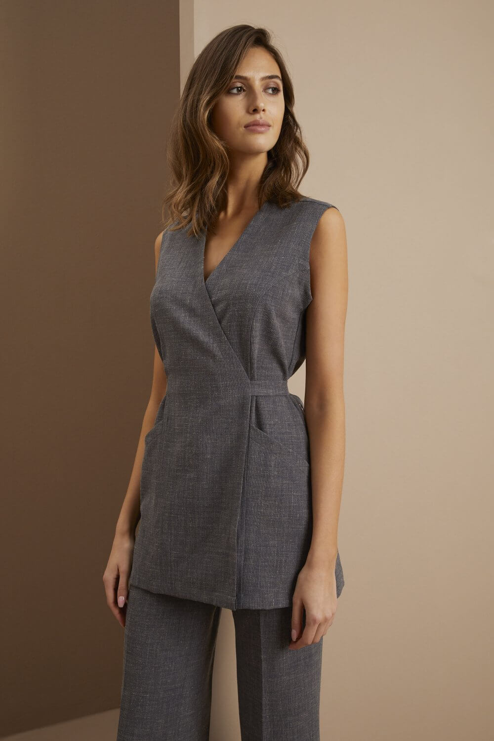 Linane wrap-tuunika naistele