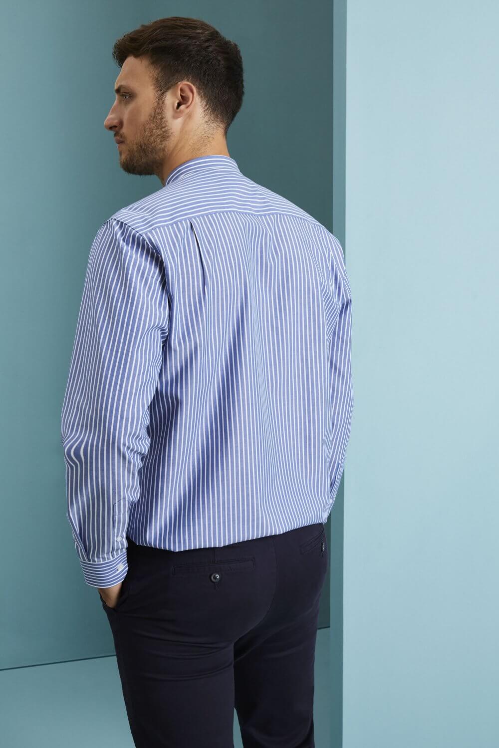 Meeste mandarin kraega triibuline pluus - Image 3