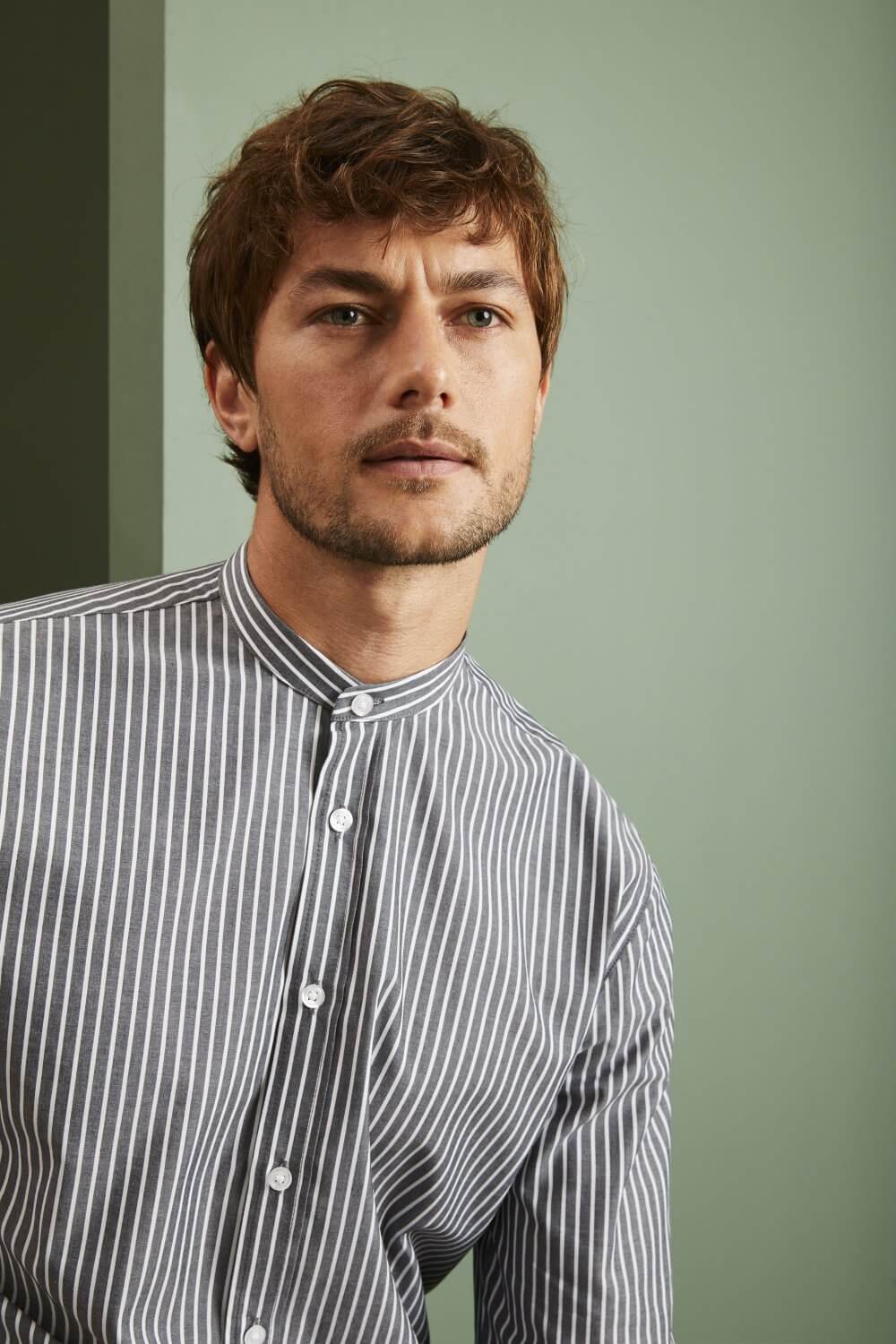 Meeste mandarin kraega triibuline pluus - Image 4