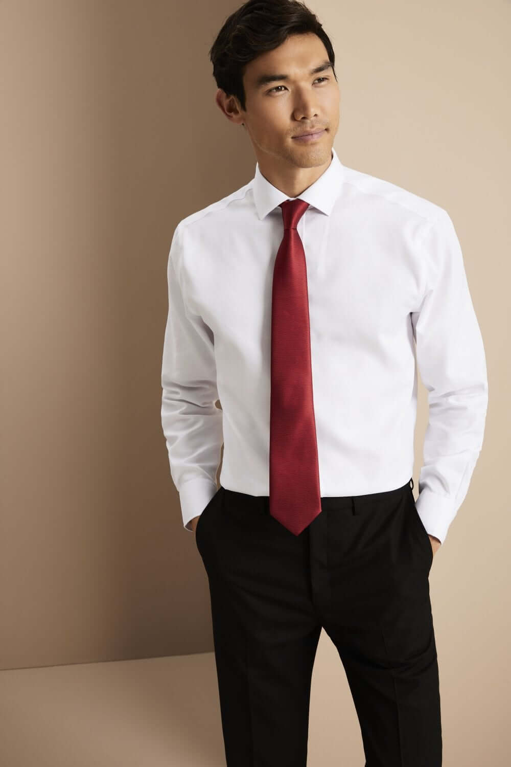 Granaatpunane kergete triipudega lips