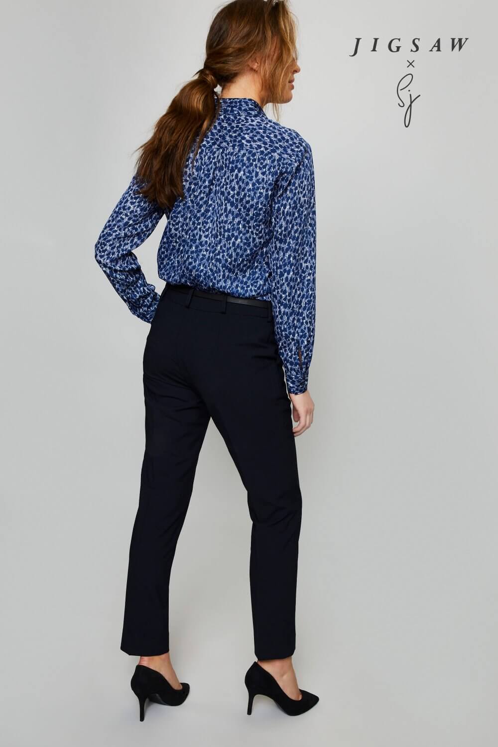 Jigsaw X SJ pikkade varrukatega mustriline pluus - Image 5