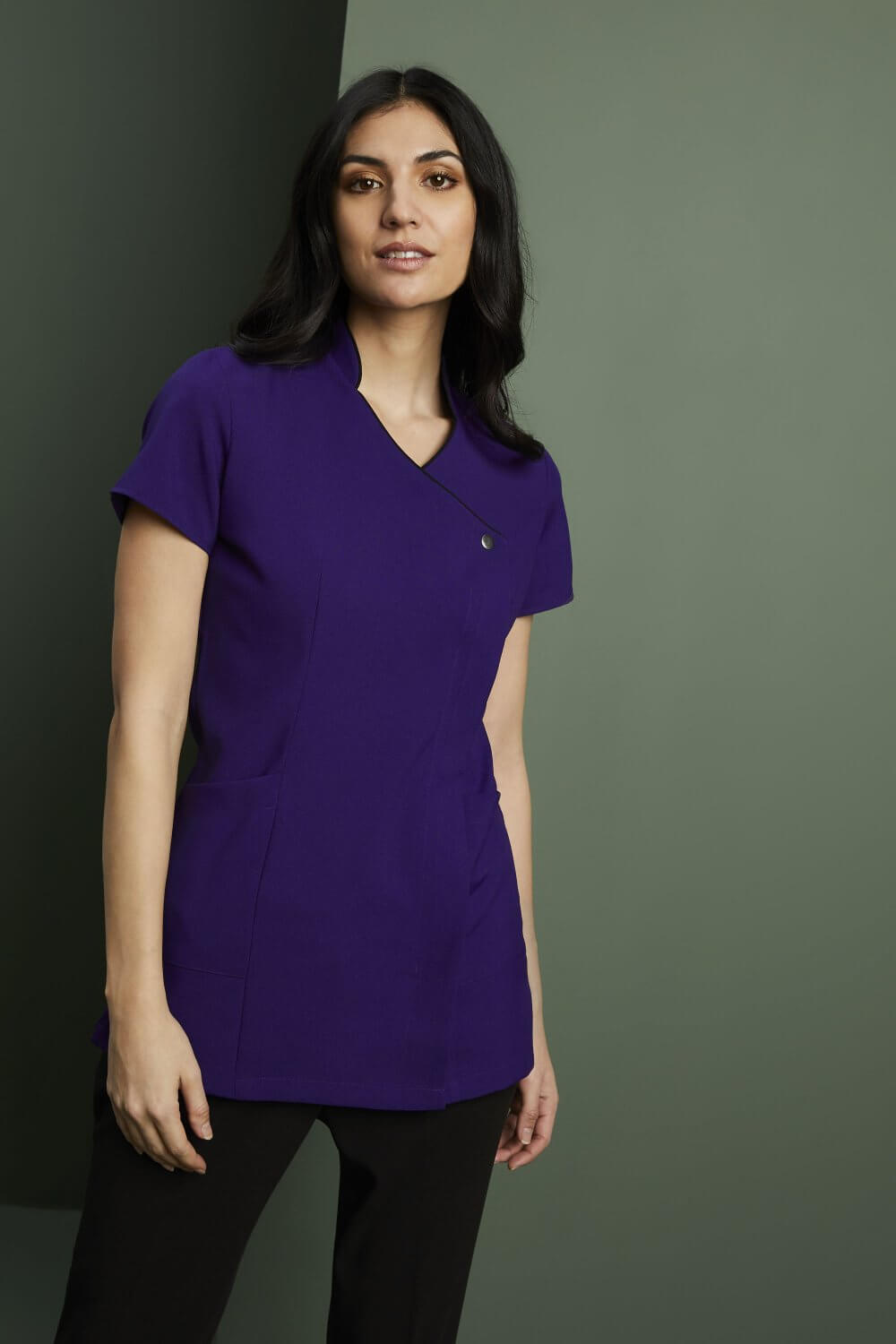 Ilutuunika taskute ja värvilise kandiga - Image 5